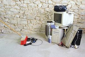 Pile of outdated technology 